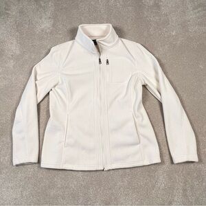 Andrew Marc Sweater Cream Ribbed Fleece Lined Zip up Soft Cozy Basic women's‎ S
